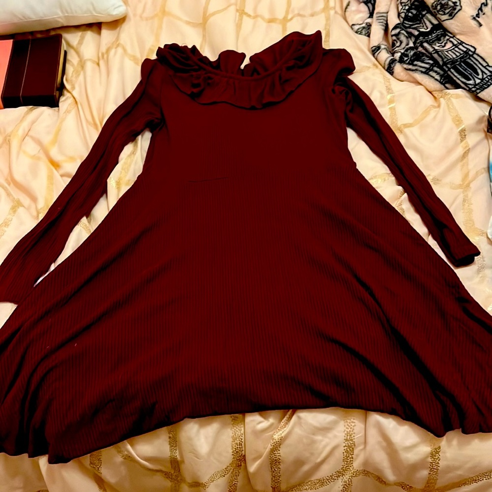 Girls maroon  formal dress